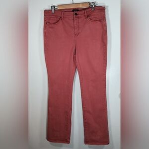 NYDJ Faded Red Straight Leg Jeans Fashion-Forward Style
